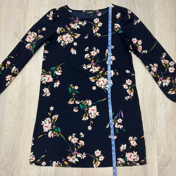 Lulus Herbaceous Babe Navy Floral Print Shift Dress Size Small - Picture 12 of 12